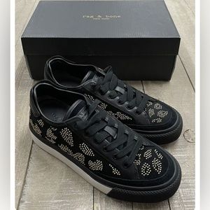 NIB RAG & BONE RB ARMY LOW LEOPARD STUD SHOES